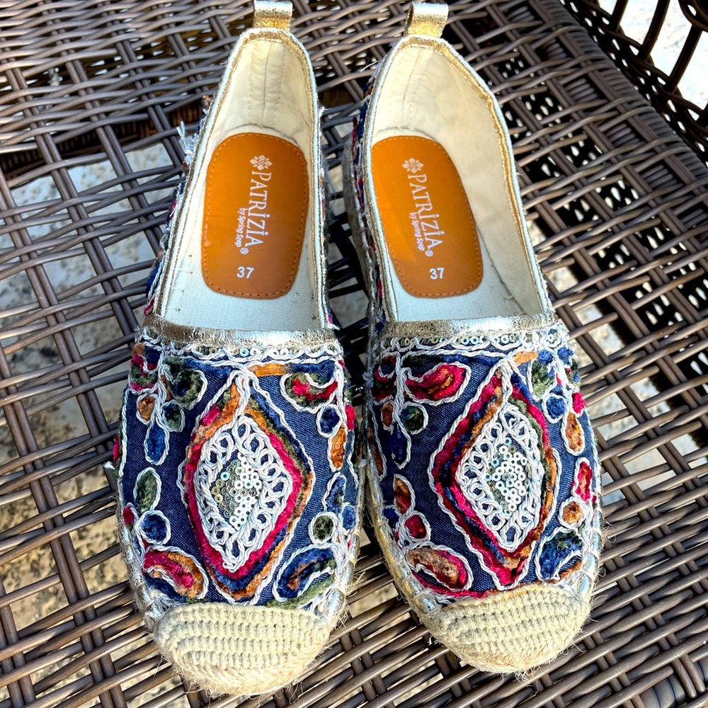 Patrizia by Spring Step Embroidered Espadrilles Size 37
